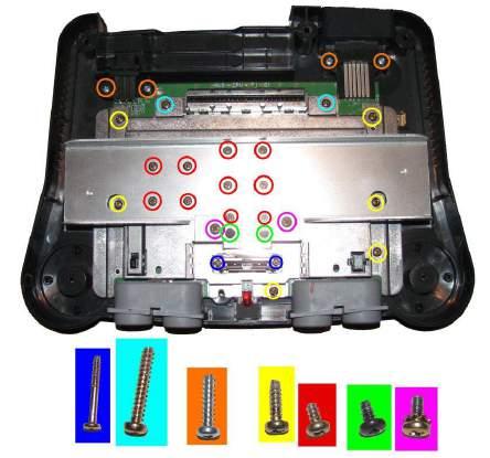 Open the Console Remove Jumper Pak / Expansion Pak Remove screws from bottom side of the console (needs