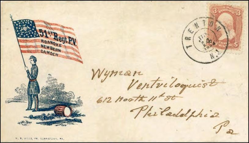 CIVIL WAR PATRIOTIC COVERS: THE WYMAN CORRESPONDENCE ~ Richard Micchelli On his retirement, John and his wife resided in Philadelphia, at 612 North