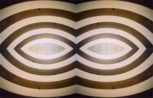 No cameras are permitted in the exhibition areas of the Guggenheim.