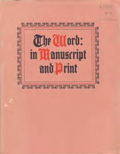 THE WORD: In Manuscript and Print.