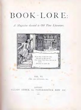 Gaston Renard Fine and Rare Books 5 12 Book-Lore: BOOK-LORE: A Magazine devoted to Old Time Literature. Four volumes, 4to, of this interesting journal comprising: Vol.