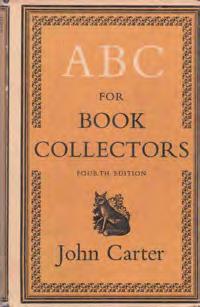 6 Gaston Renard Fine and Rare Books 15 Carter, John. BOOKS AND BOOK-COLLECTORS. First Edition, 2nd Impr.; pp.