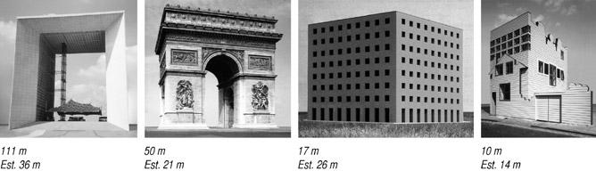 Deviations between actual and estimated size increase drastically for buildings higher than 30m, and their heights were generally considerably