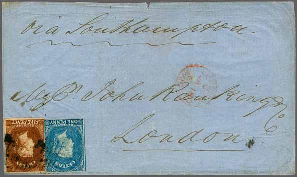 POSTAGE in sheet marginal watermark; large part og. Believed to be the largest known multiple, a most attractive pair Gi = 3'200+.
