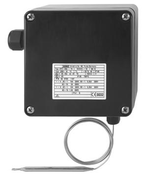 Dt Sheet 605051 Pge 1/7 Explosion protected dd-on thermostt ATH-EXx type series Prticulrities 10 A contct rting cn be directly fitted in zone 1, 2, 21 nd 22 optionl -50 C used Control rnges from -20