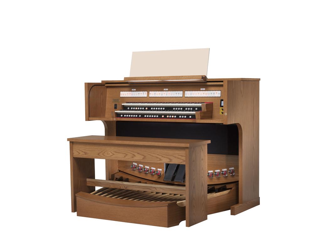 S P E C I F I C AT I O N S OICES: FEATURES: 29 stops / 241 total voices Traditional wood veneer cabinet with 29 primary voices deluxe wood tambour 9 historic temperaments 87 oice Palette voices