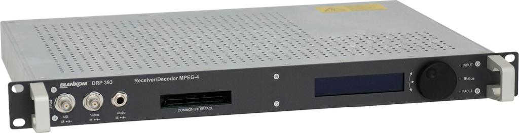 DRP 393 MPEG-4 Receiver / Decoder Instruction Manual * Blankom Digital GmbH TecCenter 31162
