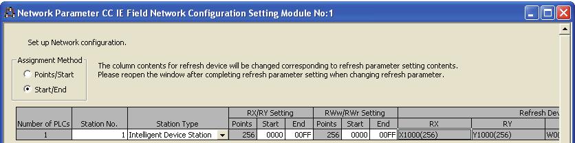CHAPTER 10 PROGRAMMING 3. Display the Network Configuration Setting screen and configure the setting as follows.