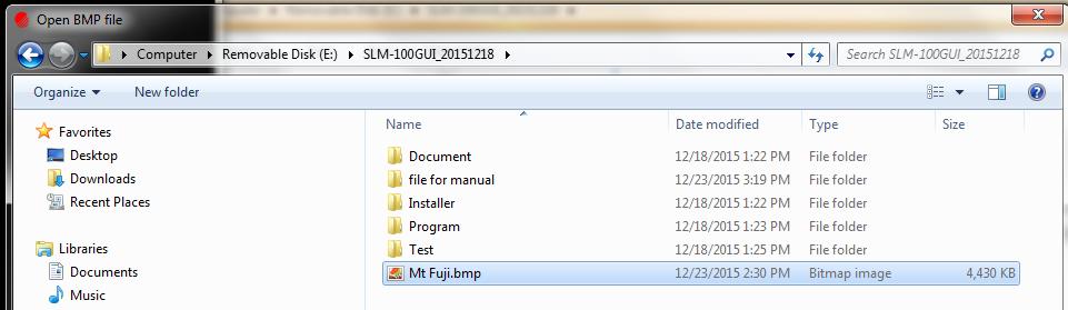 4.2.2.4 Convert BMP file to CSV file Specified