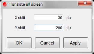 4.2.2.11 Translate all screen The position of the image displayed on the LCOS panel can be changed.