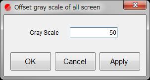 4.2.2.12 Offset gray scale of all screen The gray scale of all pixels for the displayed image can be offset at a specified level.