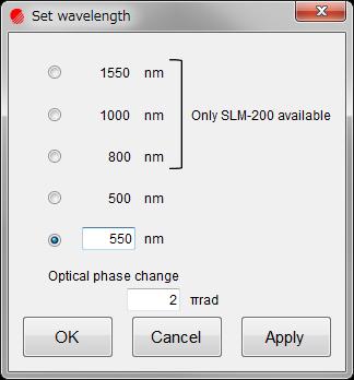 4.2.2.14 Set wavelength The calibration data of phase level can be adjusted with a user specified