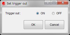 4.2.2.18 Set trigger output The output trigger can be set ON or OFF.