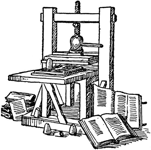 can discuss different topics and new concepts were created Movable-type Printing Press Invented by Gutenberg (1452) Can print books -> Copy and copy much -> Faster