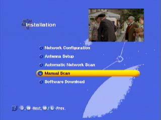 Setting System Parameters Press to select the main menu and use the buttons and to access the "Installation" submenu. Now set the cursor bar to the "Software download" position and select by pressing.