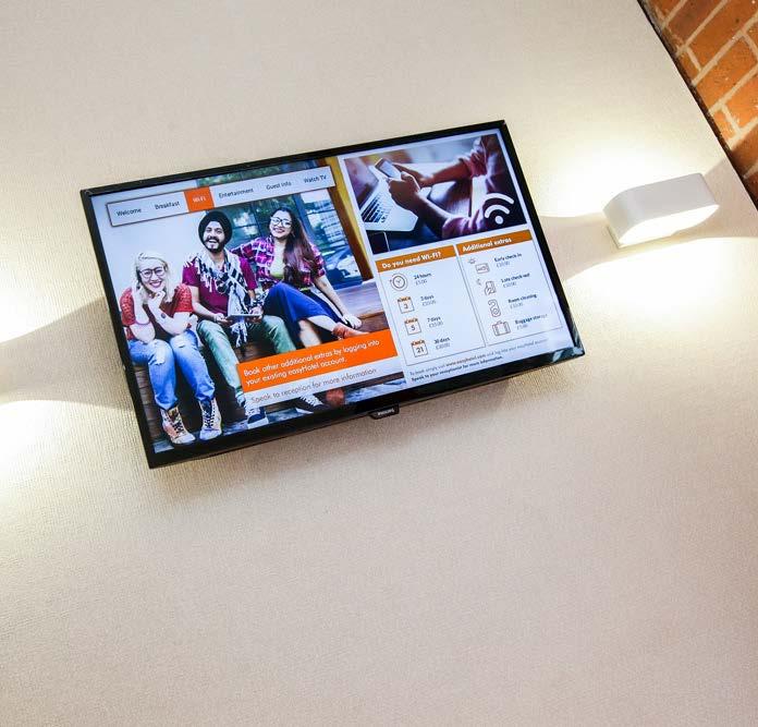 Solution Wanting the very best possible solution at the most competitive price, easyhotel worked with Airwave Europe and Philips Professional Displays to fit each hotel with a fleet of