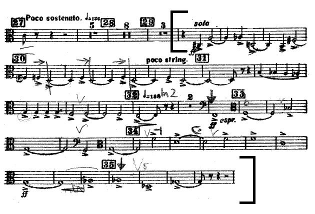 5 Trombone 2 Mvt I, 4th Measure of Rehearsal