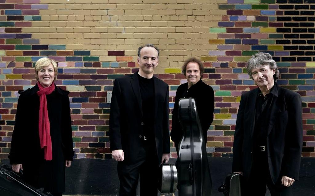 Press Room Images of Takács Quartet (L to R: Geraldine Walther, viola; Edward Dusinberre, violin; András Fejér, cello; and Károly Schranz, violin) are available for download from the Cal Performances