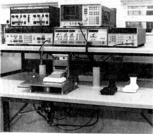 Gain/Noise Measurement LNBs are tested for gain and noise figure at four spot frequencies across the band - a Hewlett-Packard noise measurement system is used.