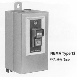 Page 4 of 7 Knowledgebase Technote ID # Q19315 3/22/2006 Enclosed NEMA 12 Bulletin 609U Manual Starting Switches - 3 Phase and Single Phase Devices Enclosure Only for 609U-AJD (does not include