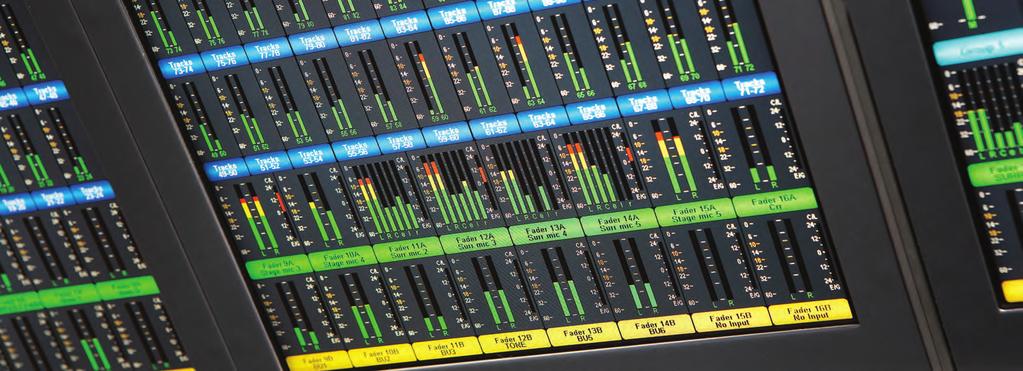 5. management Calrec s surround channels give operators the ability to control a complete six-channel surround buss on a single fader.
