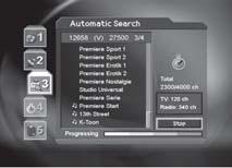 3. Installation Wizard 3.4 Automatic Search You can automatically search for satellites according to the Antenna Setting. Please wait for finishing the Automatic Search.