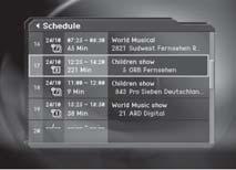 7.4 Schedule You can reserve a programme to watch programme at your desired time. 1. Press the MENU button. 2. Select Preferences using the button, and press the OK or button. 3.