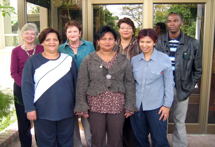 LIBRARY STAFF Back row frorm left to right: Martine Bester, Elra Rademeyer, Joanne Arendse, Benny Phatlane Front row from left to right: Alma Pietersen, Naomi Williams, Portia Rhode Branch Manager: