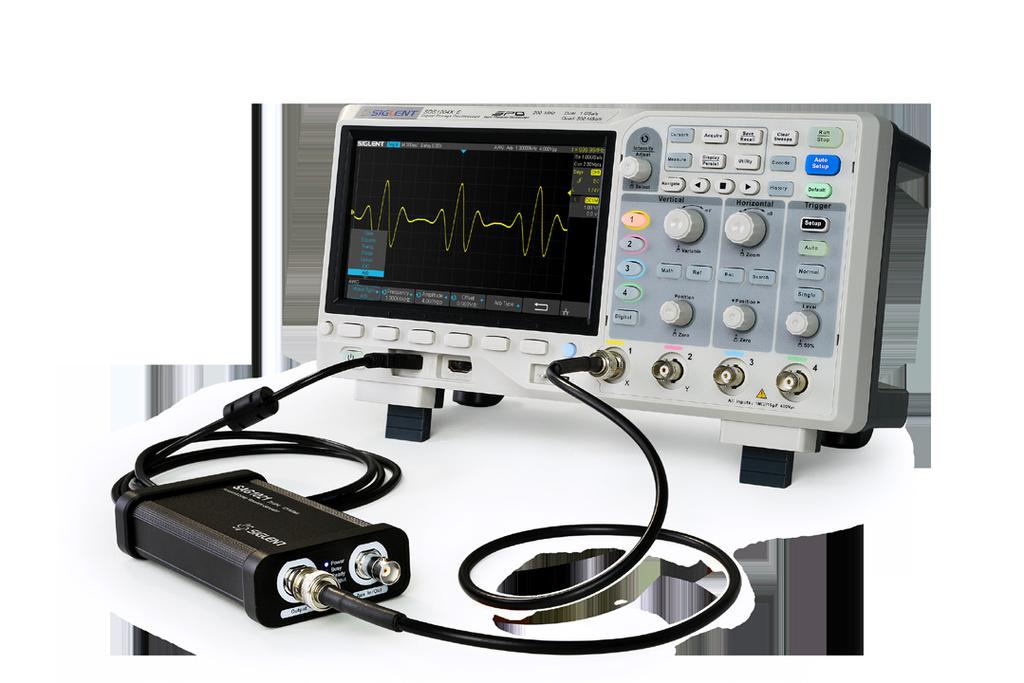 The four channel series supports a USB 25 MHz function/arbitrary waveform generator that is operated from the USB host