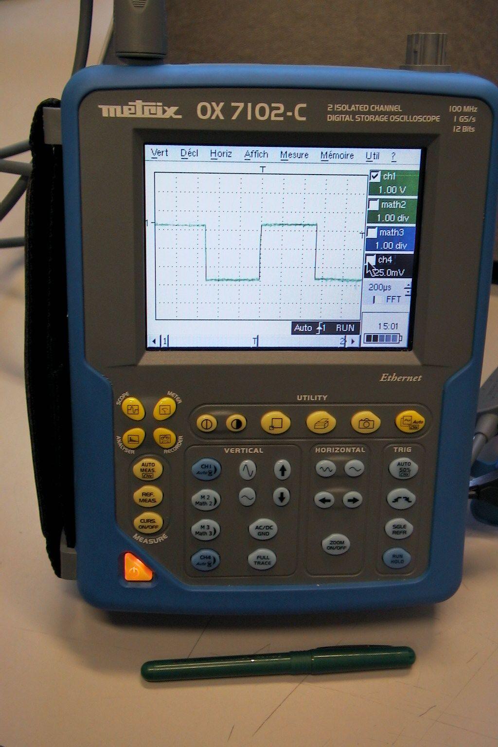 A hand held oscilloscope PIPELINE is a system on a chip including a
