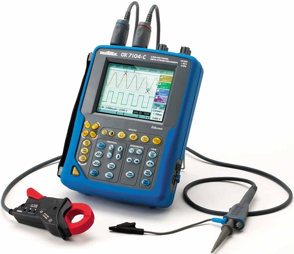 Five complementary tools in one: OSCILLOSCOPE; MULTIMETER; FFT ANALYZER; HARMONIC ANALYZER; and RECORDER Sampling rate 1 GS/s in one-shot and 25