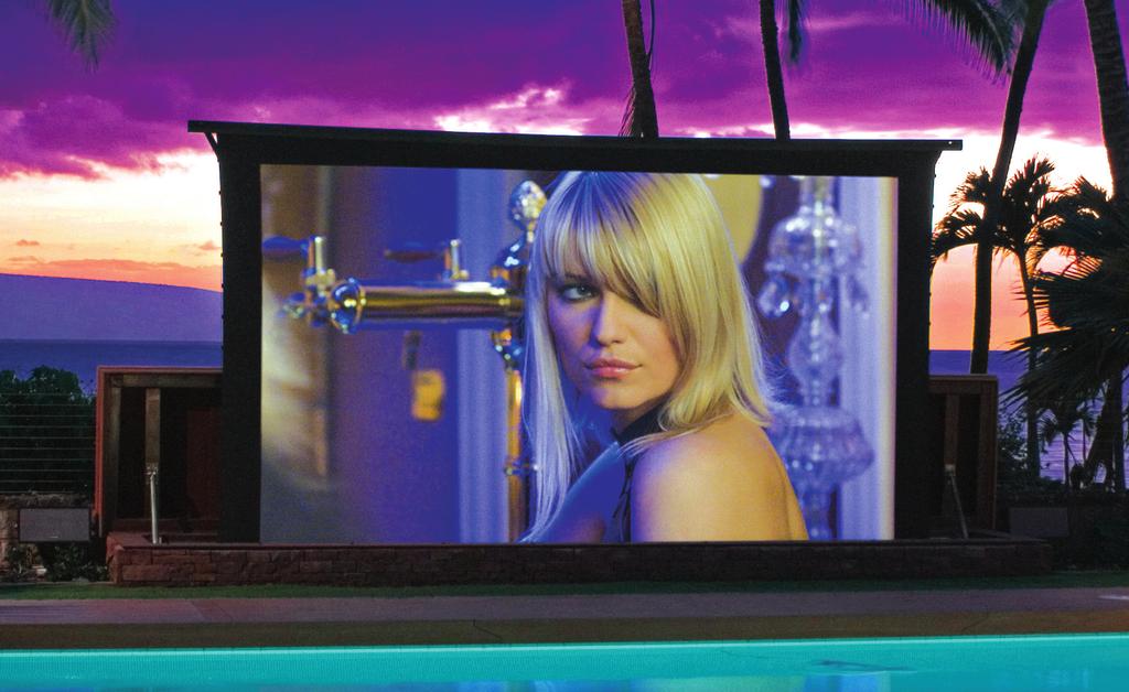 Outdoor Stewart Filmscreen offers a variety of solutions that address the growing trend in outdoor entertainment.