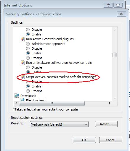 Note: If the ActiveX control is not downloaded successfully, please check if your browser s safety level or firewall setting is set too high.