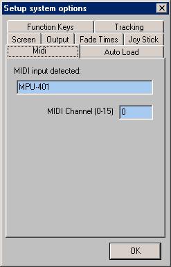 MIDI The MIDI page configures Grand-Master Flash to operate with the PC MIDI input. TIP The MIDI input is usually part of the sound card interface.