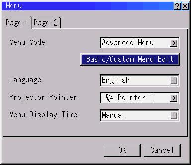 4. Return the image to the original size. MAGNIFY Customizing Basic/Custom Menu The Basic/Custom menu can be customized to meet your requirements.