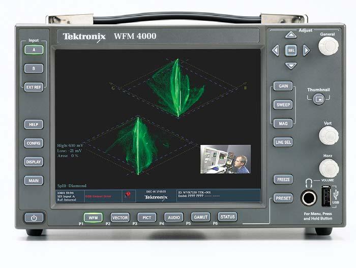 Multi-standard, Multi-format Portable Waveform Monitors The WFM5000 and WFM4000 Portable Video Waveform Monitors provide an ideal solution for basic video and audio monitoring needs with an