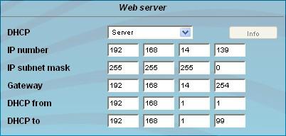 Web server This setting appears only when you are logged in as administrator, so also have the authority to make administrative changes. The A-QAMOS-4CI supports the DHCP functionality.