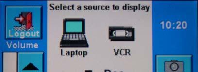 DVD Selecting Source Once DVD is selected on the touch panel as the source,