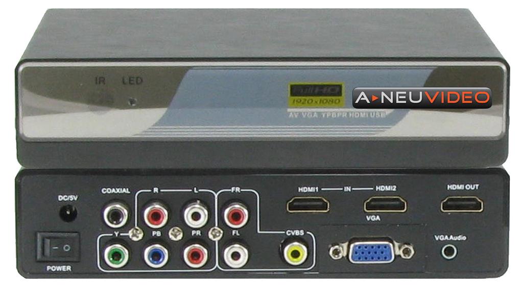 Scaler / Converters / Remote Control ANI-353 Component Video w/ Audio Scaler Component Video with Audio or VGA with Audio to HDMI Scaler The ANI-353 is a true two-in-one converter: VGA (with audio)