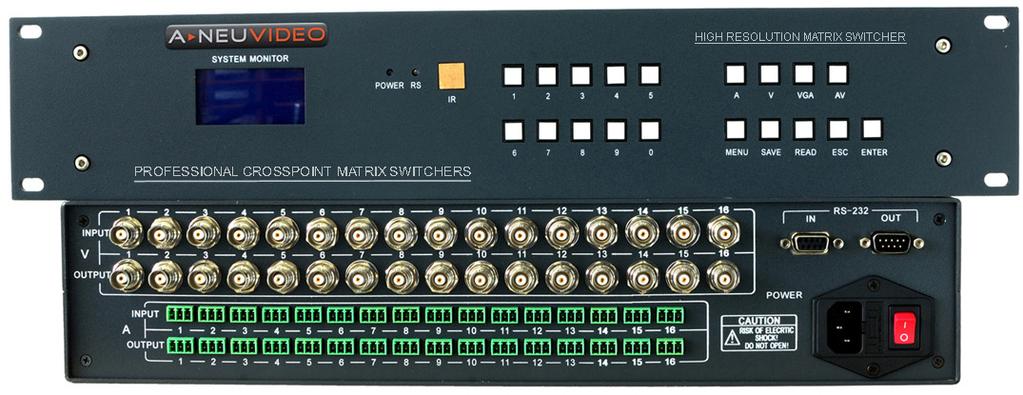 The excellent quality of this series of matrix switchers comes from using the industry s best performing IC chips and we design each switcher to ensure the highest signal quality.