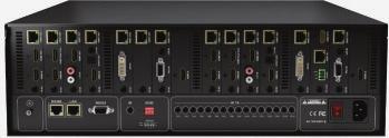 Class B HDBaseT 1080p@60Hz/36bit video, multichannel audio, bidirectional control up to 70m/230ft Power Over  instant frameless switching, EDID management Matrix outputs cascadable to a