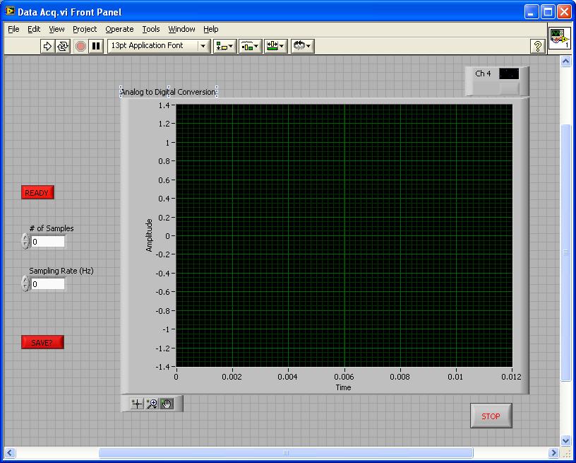 Physics 3100 Electronics, Fall 2008, Digital Circuits 7 Exercise 2: Data Acquisition using the A/D Converter In this exercise you will build a LabView VI for acquiring data from the two analog input