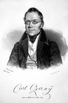 Carl Czerny 1791-1857 Austrian composer, teacher, and pianist of Czech origin whose vast musical production