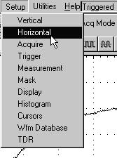 Acquiring Waveforms To Acquire in FrameScan Mode Use the procedure that follows to set up the instrument to acquire in FrameScan mode.