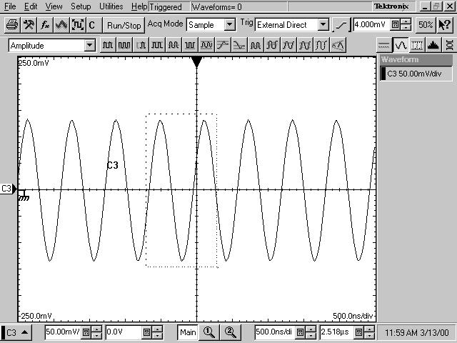 Displaying Waveforms Overview Set the horizontal display parameters To control the Main view (Cont.) 6. Push the View Main button to make sure the Main time base view is selected.