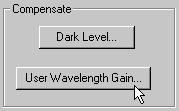 In Vert Setup dialog box, click the User Wavelength Gain button under Compensation. See right. Follow the instructions on screen.