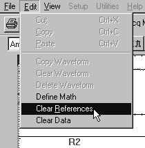 Data Input and Output To Clear References You can clear individual references of data individually or all at once.