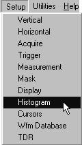 Using Masks, Histograms, and Waveform Databases To Take a Histogram Use the procedure that follows to quickly take a measurement based on the default settings for histograms.