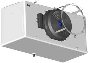 FiNNEd-tuBE heaters SGhR / SGhRZ For air coolers with draw-through fans. For conditioning of room air. Example assembly.