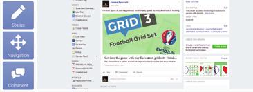 Twitter and Facebook grid